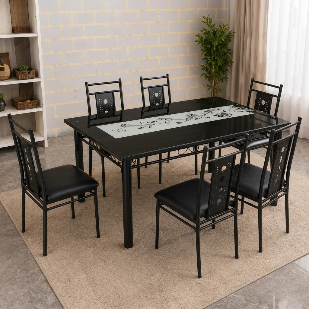 6 Chairs Dining Table Set – Model D4