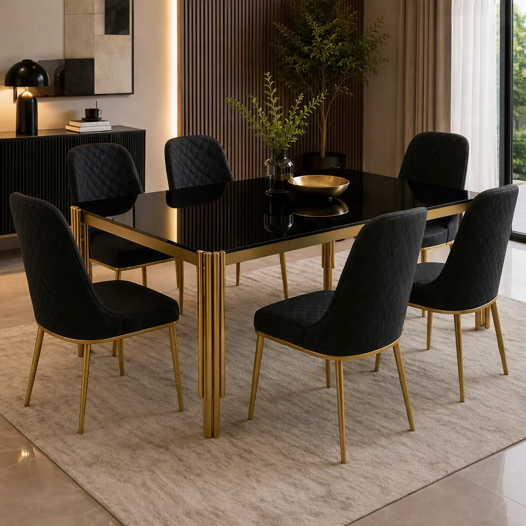 6 Chairs Dining Table Set – Model B40